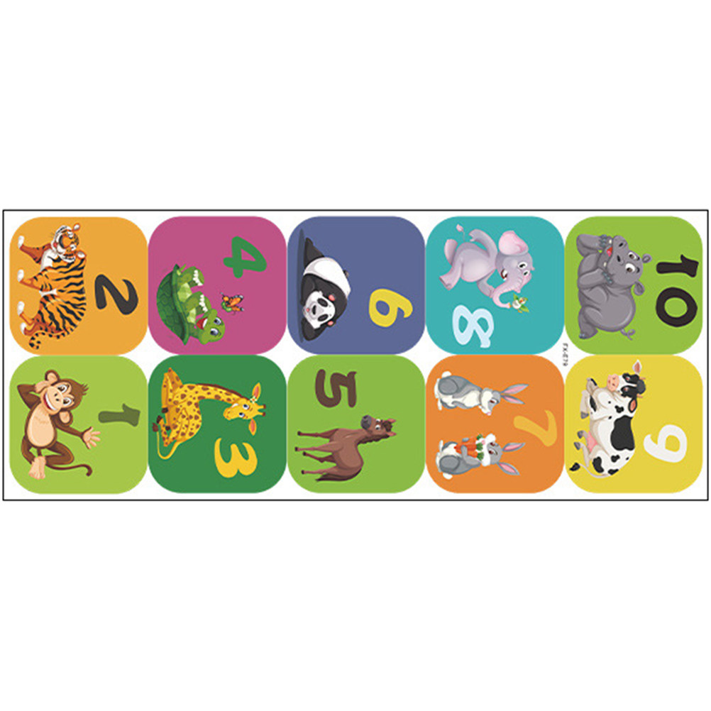 Wall Decal Nursery - PVC-Bodenaufkleber Hüpfspiel Wandtattoos Tier-Design Kinderzimmer Cartoon