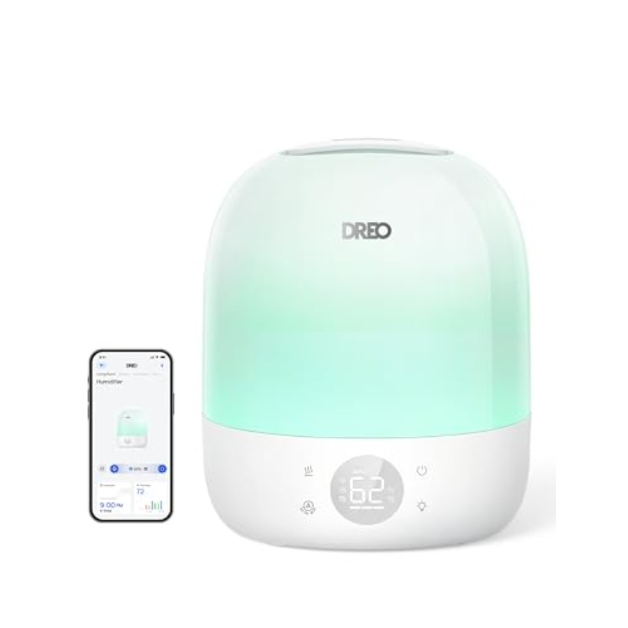 Humidifier Nursery Quiet - Intelligenter Luftbefeuchter für Schlafzimmer und Kinderzimmer,