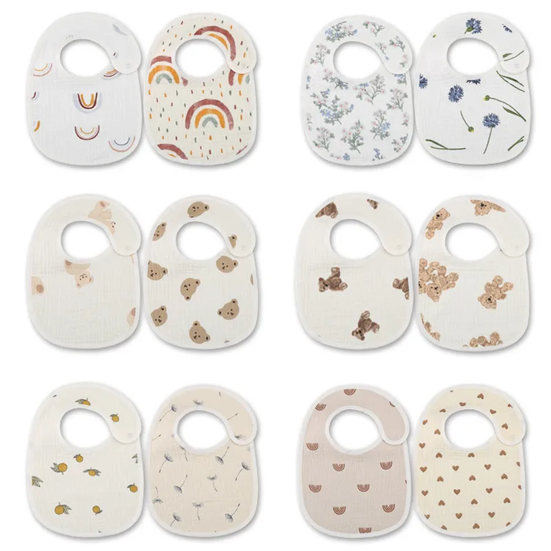 Baby Nursery Set - 2 teile/satz Wasserdichte Baby Lätzchen Baumwolle