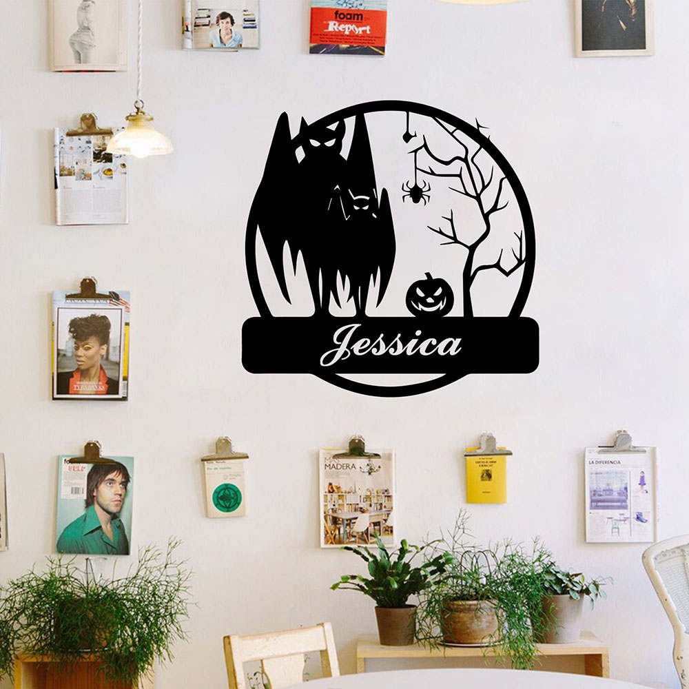 Wall Decal Nursery - 1 Stück Bestseller Fledermaus Halloween Personalisierter