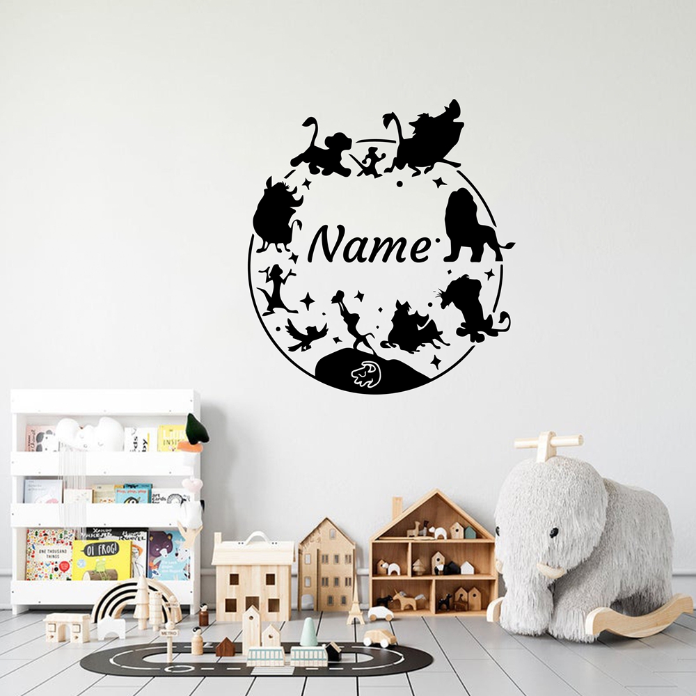 Wall Decal Nursery - 1 Stück Kreative Tier-Wandaufkleber mit Anpassbarem