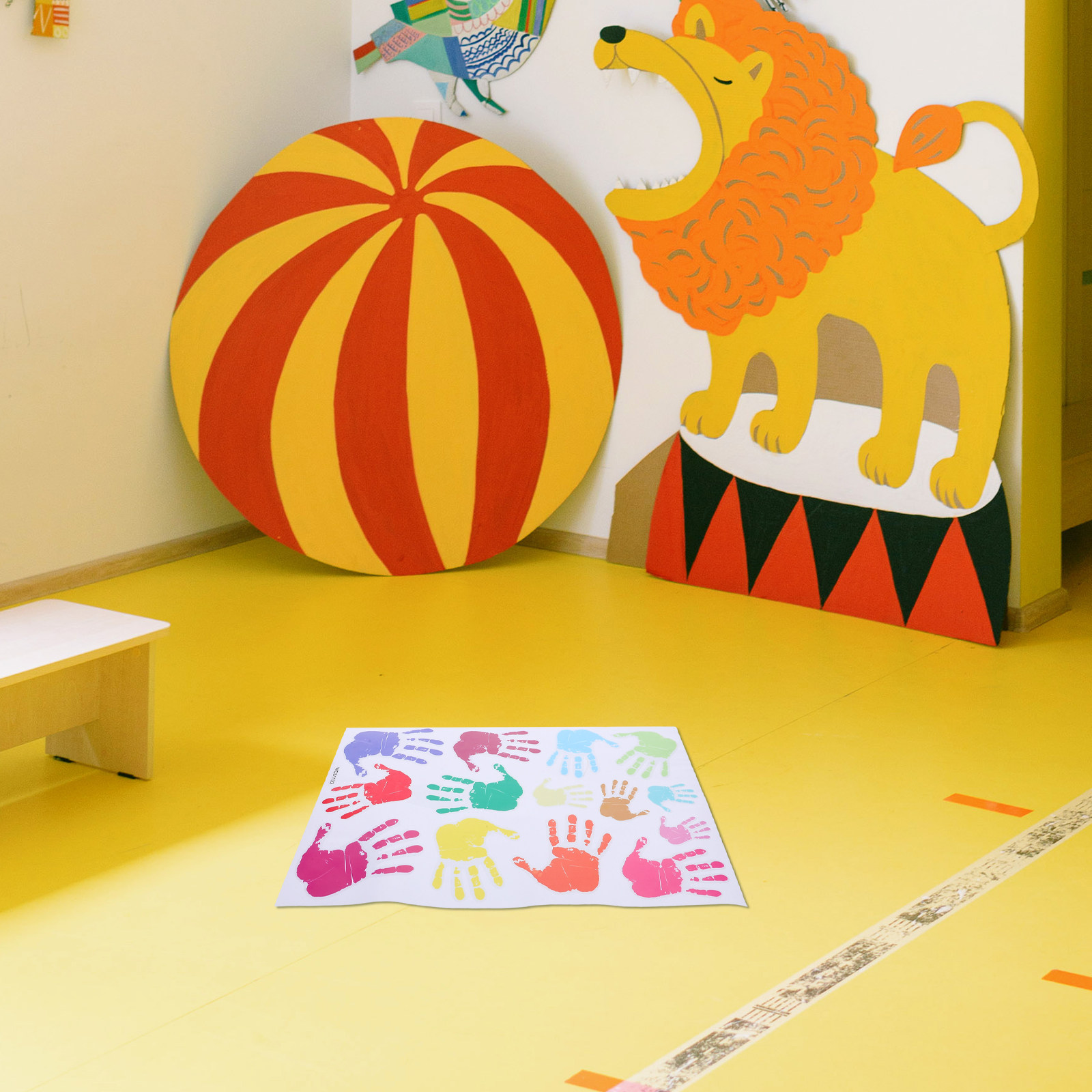 Wall Decal Nursery - Bunte Wandaufkleber mit H-Aufdruck, PVC, Kinderzimmer-Dekoration,