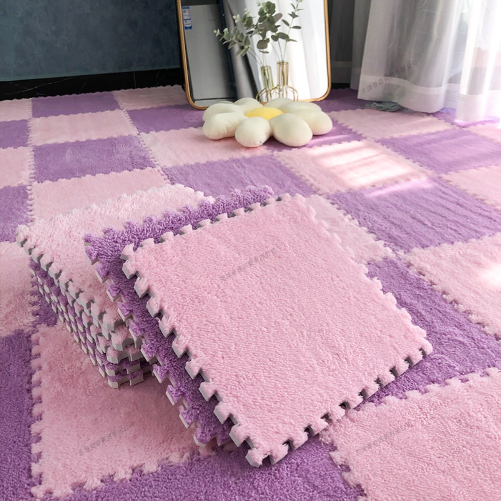 Baby Nursery Music - 20 Stück weiche Plüsch-Puzzle-Fußmatten, ineinandergreifende Schaumstofffliesen,