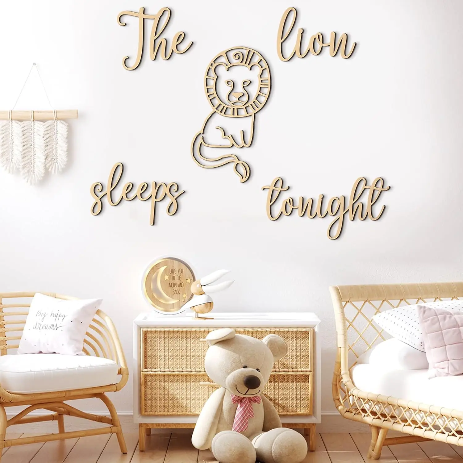 Baby Nursery Jungle Theme - Der Löwe schläft heute Nacht, Wanddekoration