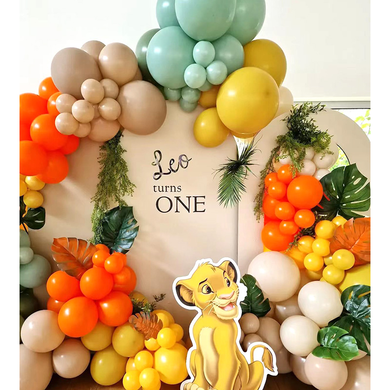 Baby Nursery Jungle Theme - König der Löwen Themen-Ballon-Girlanden-Set Dschungel-Safari-Tier-Party-Ballonset für