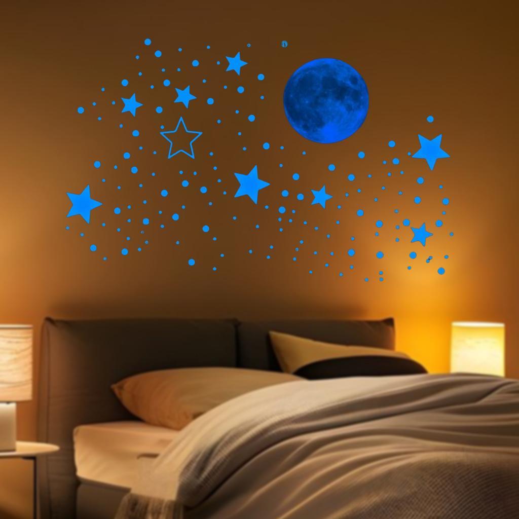 Wall Decal Nursery - 5x Glow in The Dark Wandaufkleber