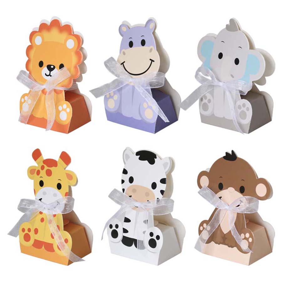 Baby Nursery Jungle Theme - 12 Stück Safari Tier Gunst Boxen