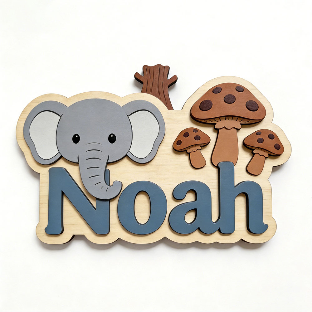 Anpassbare Cartoon-Elefanten-  – Baby Nursery Themes Boy Bewertung und Preis