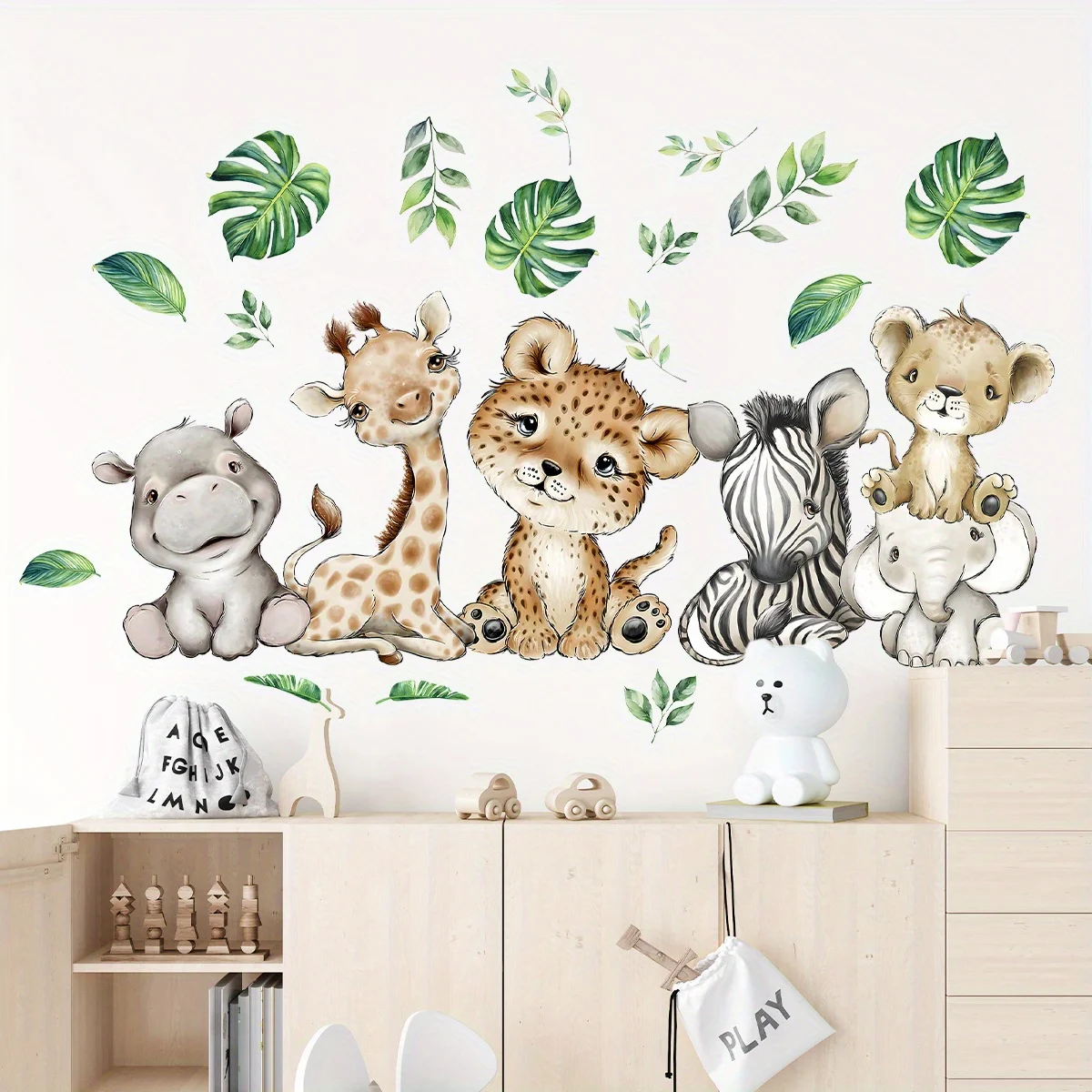 1PC Cartoon Nette Nilpferd Tig – Wall Decal Nursery Bewertung und Preis