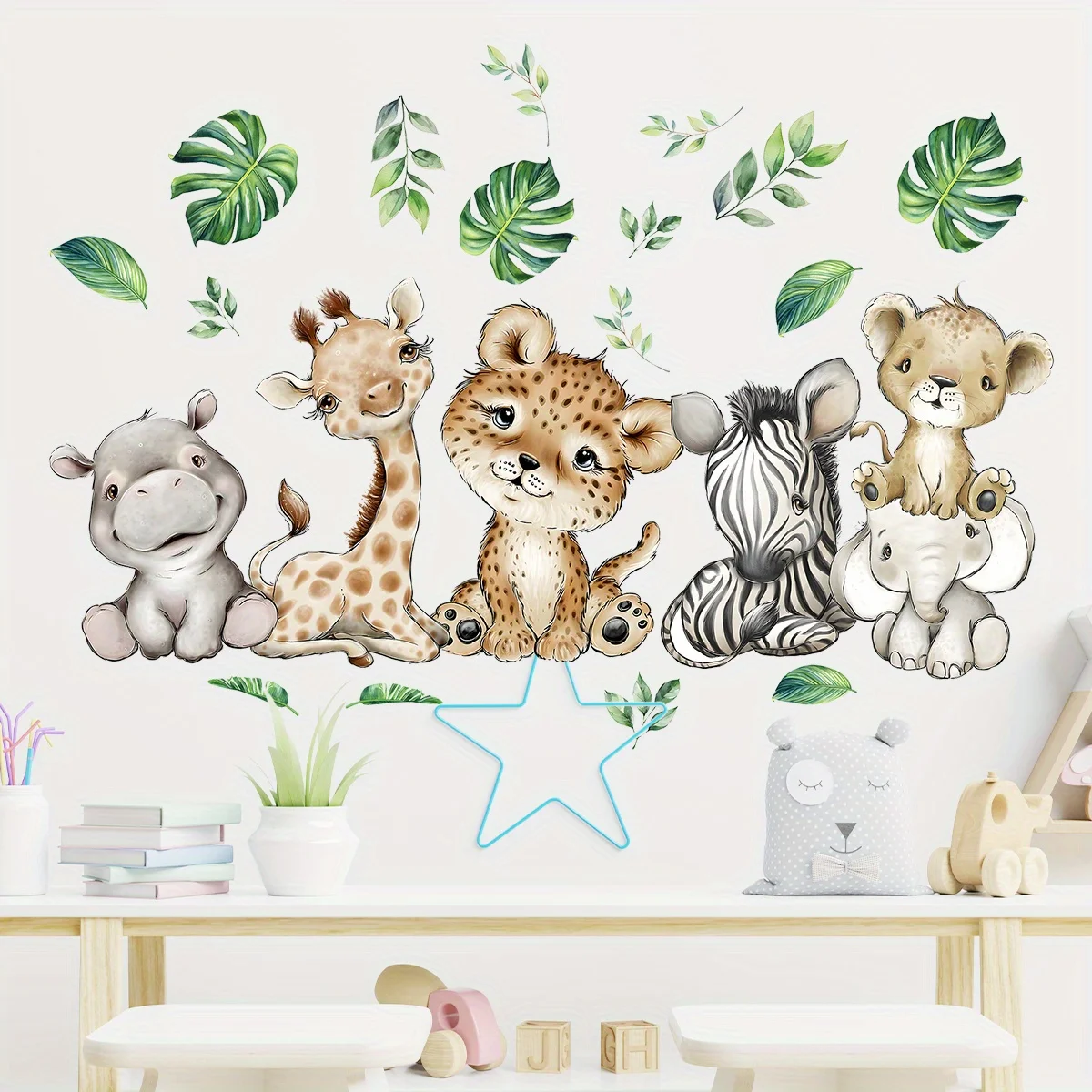 1PC Cartoon Nette Nilpferd Tig – Wall Decal Nursery Bewertung und Preis