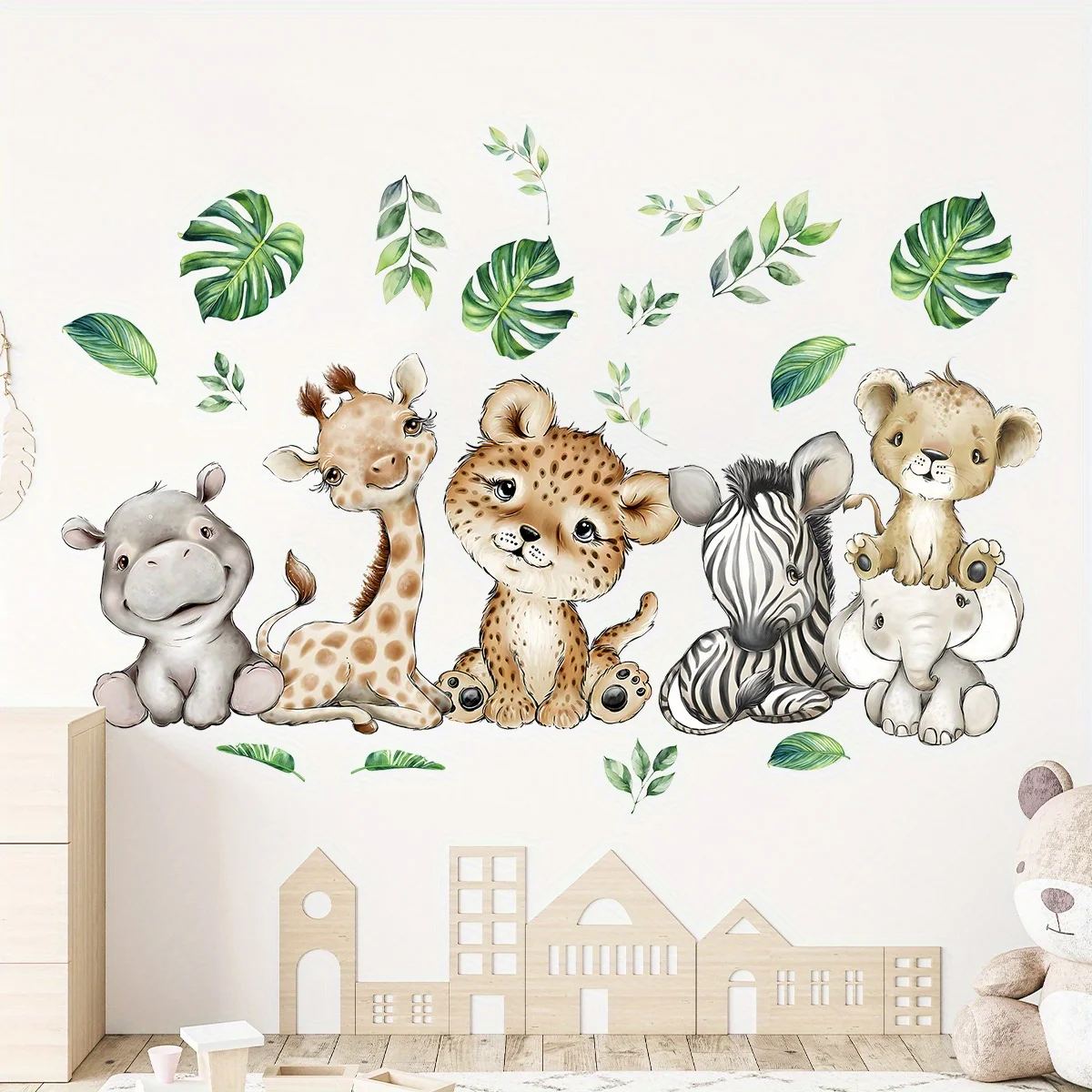 1PC Cartoon Nette Nilpferd Tig – Wall Decal Nursery Bewertung und Preis