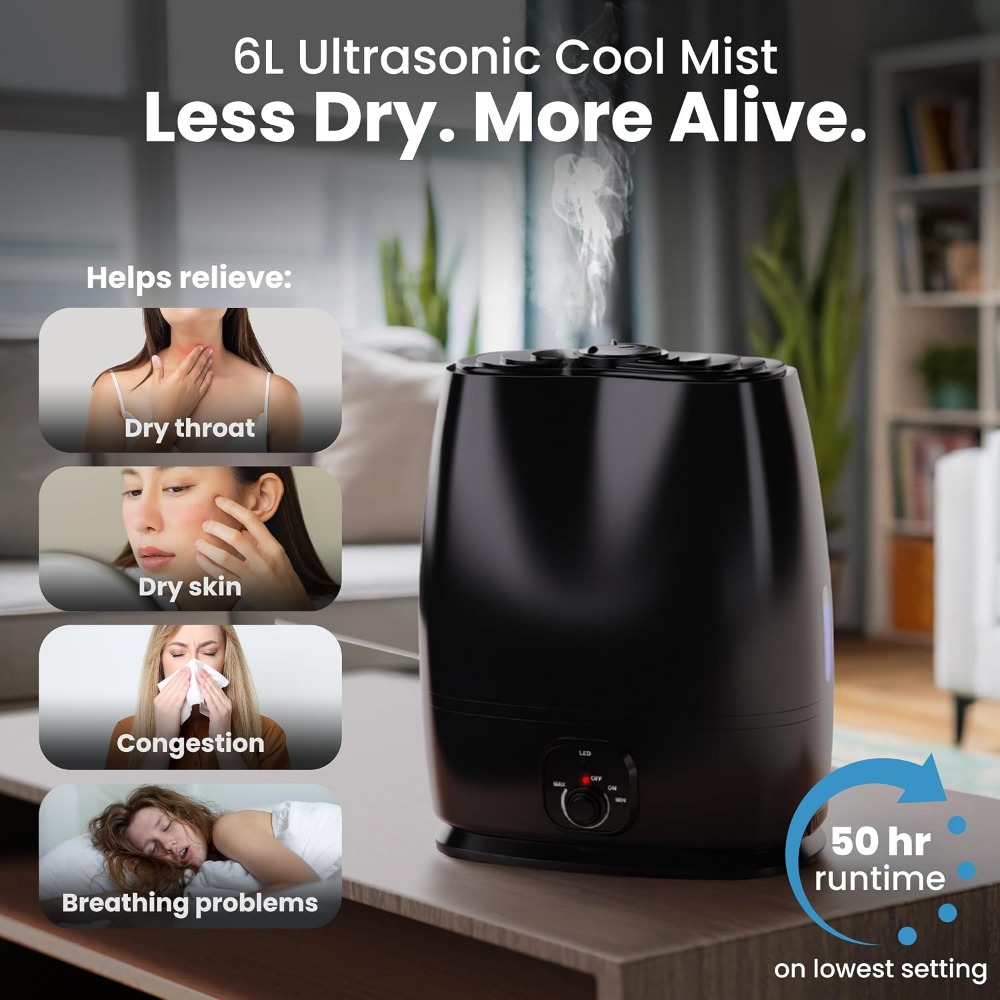 6L Leiser Schlafzimmer-Luftbef – Humidifier Nursery Quiet Bewertung und Preis