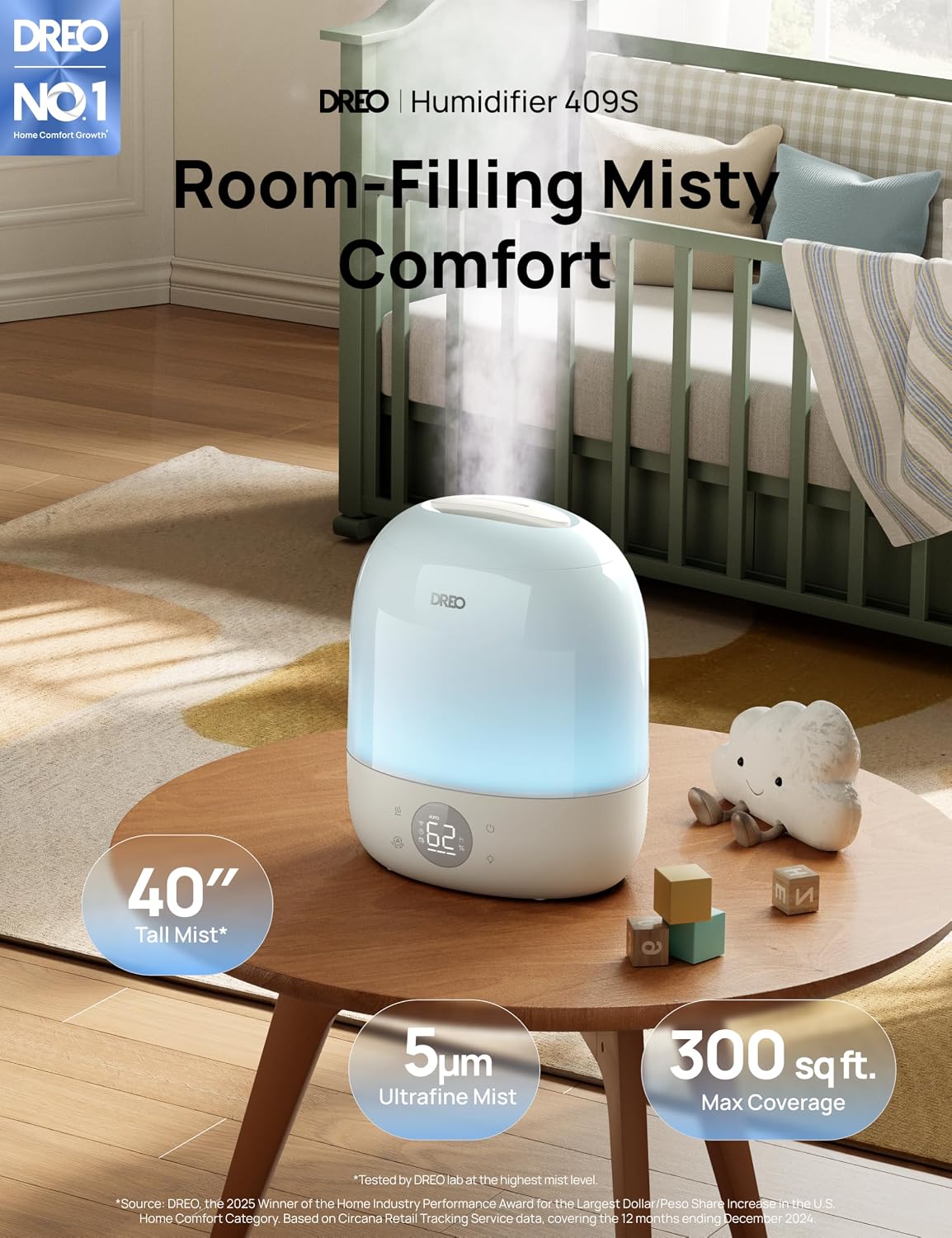 30-Stunden-Kaltnebel-Luftbefeu – Humidifier Nursery Quiet Bewertung und Preis