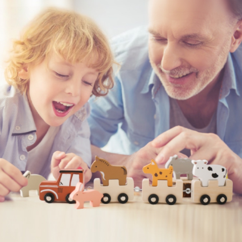 Buntes Holz-Schiebezugspielzeu – Baby Nursery Music Bewertung und Preis