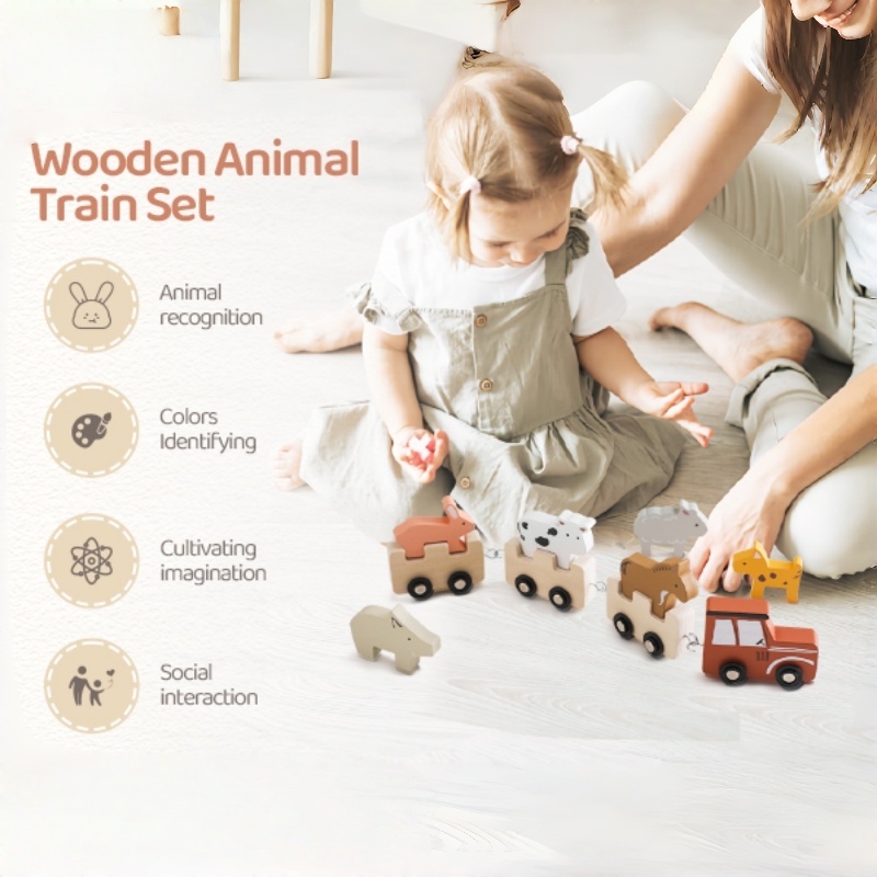 Buntes Holz-Schiebezugspielzeu – Baby Nursery Music Bewertung und Preis