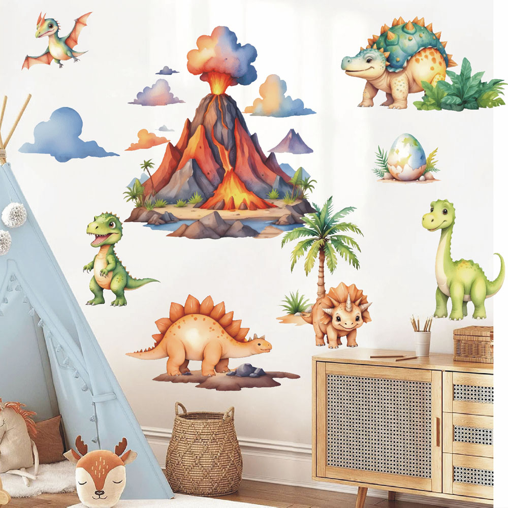 Cartoon Dschungel Dinosaurier  – Baby Nursery Jungle Theme Bewertung und Preis