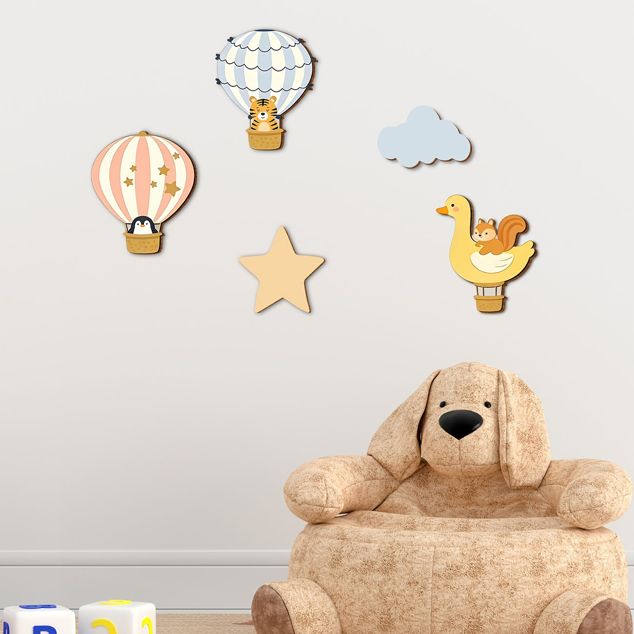 5 Stück Tierische Heißluftball – Wall Decal Nursery Bewertung und Preis