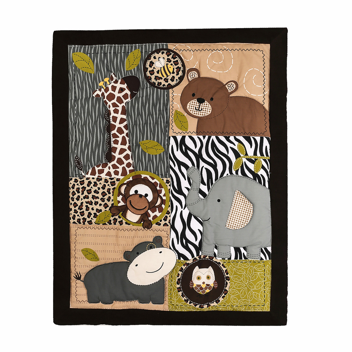 3-teiliges besticktes Bettwäsc – Baby Nursery Jungle Theme Bewertung und Preis